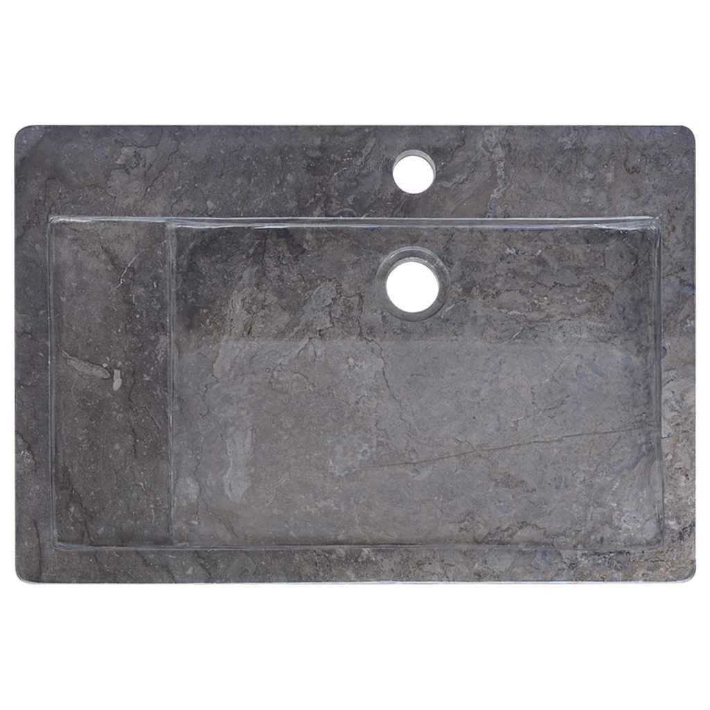 vidaXL Gootsteen 58x39x10 cm marmer zwart