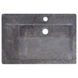 vidaXL Gootsteen 58x39x10 cm marmer zwart