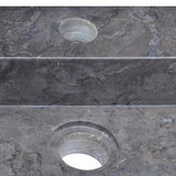 vidaXL Gootsteen 58x39x10 cm marmer zwart