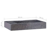 vidaXL Gootsteen 58x39x10 cm marmer zwart