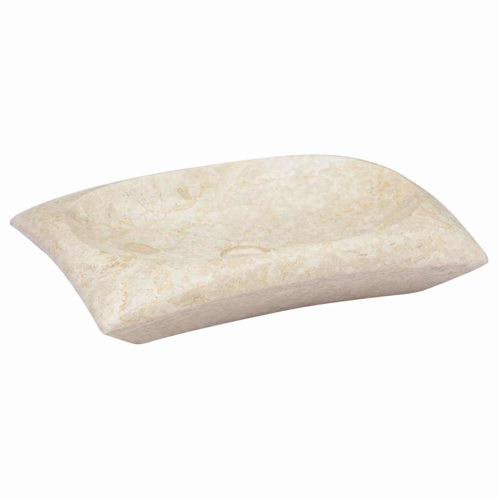 vidaXL Sink 50x35x10 cm marble cream
