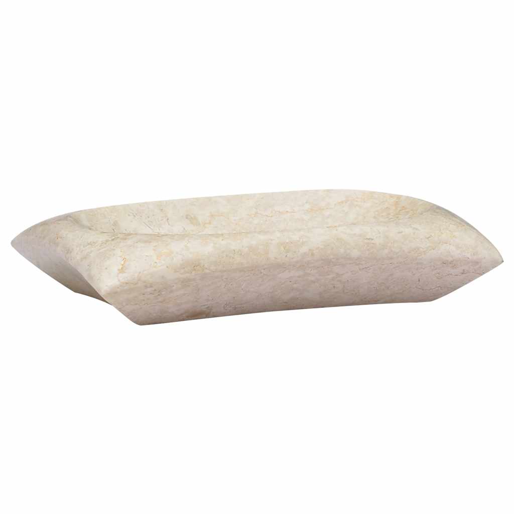 vidaXL Sink 50x35x10 cm marble cream
