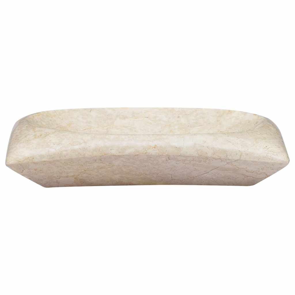 vidaXL Sink 50x35x10 cm marble cream