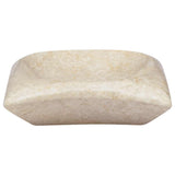 vidaXL Sink 50x35x10 cm marble cream
