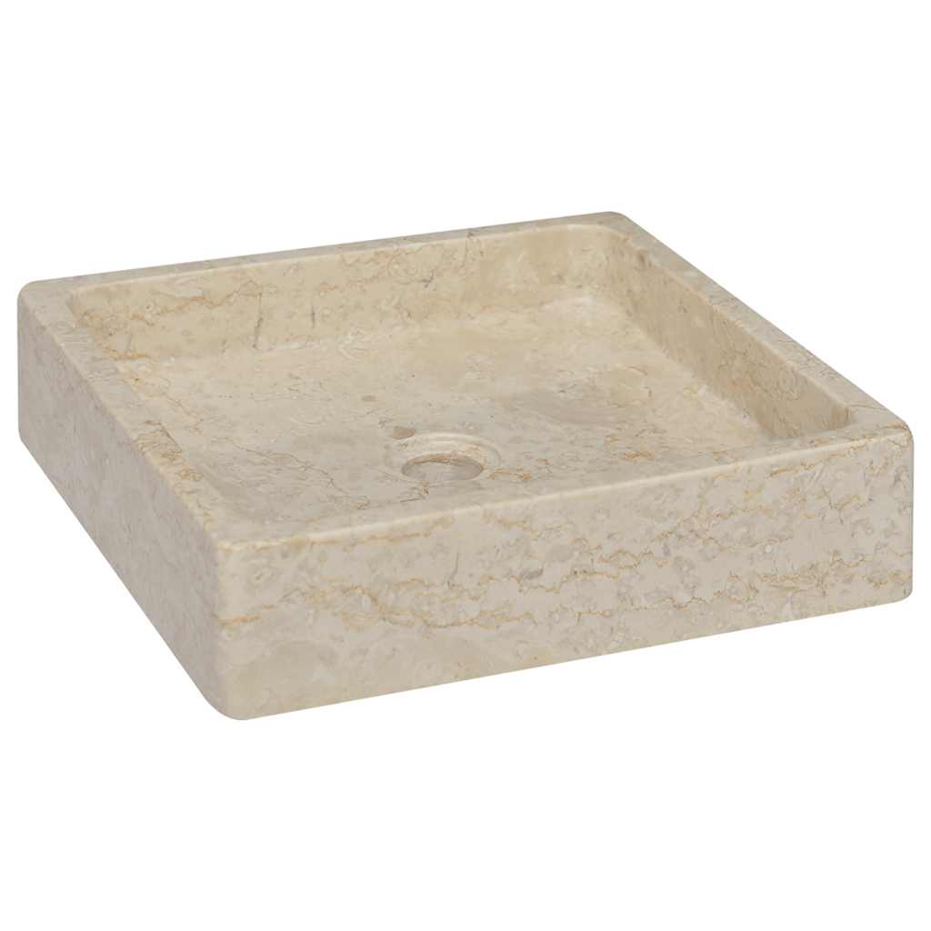 vidaXL Sink 40x40x10 cm marble cream