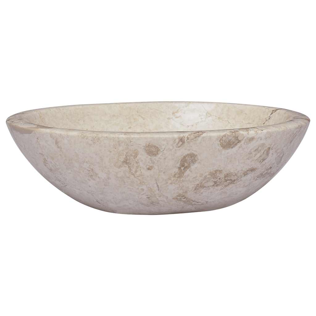 vidaXL Sink 53x40x15 cm marble cream