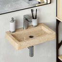 vidaXL Wall-Mounted Washbasin 38x24x6.5 cm Marble Cream