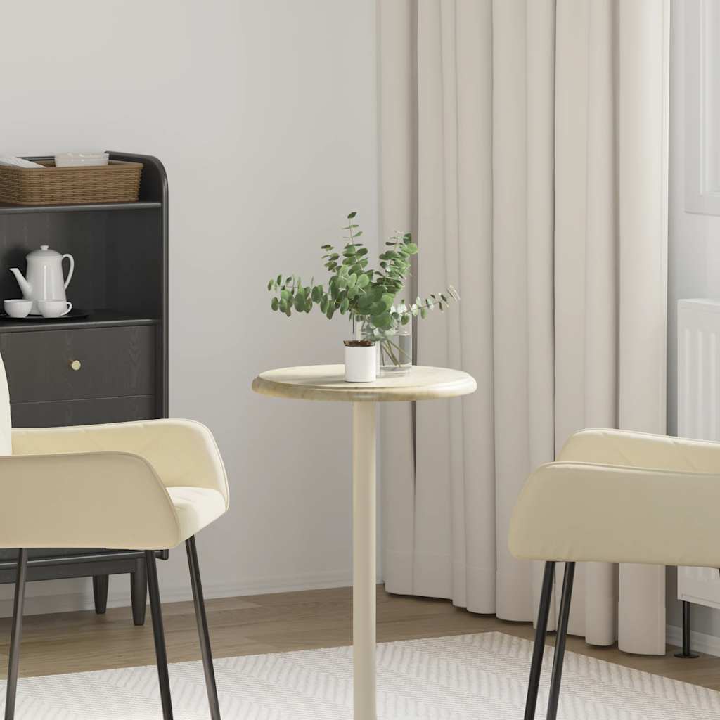 vidaXL Tafelblad Ø40x2,5 cm marmer crèmekleurig