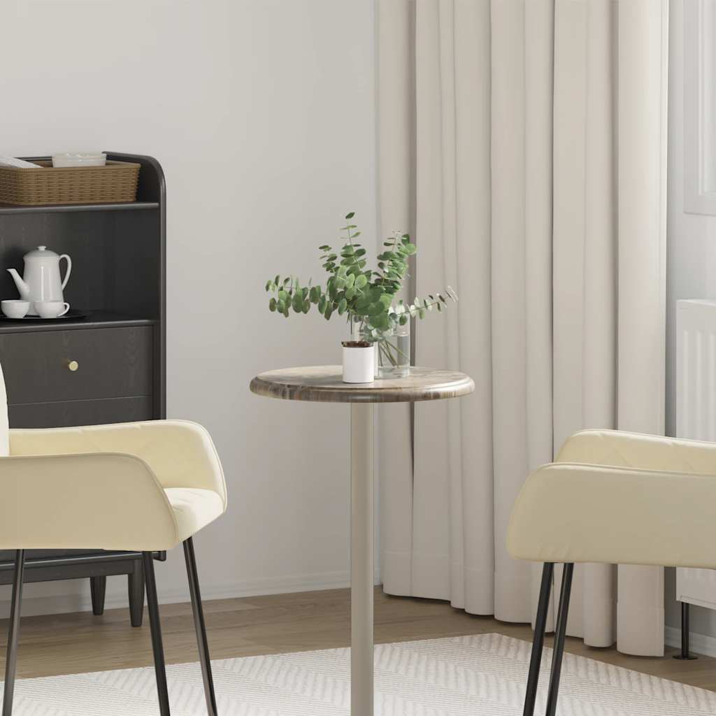 vidaXL Tafelblad Ø40x2,5 cm marmer crèmekleurig