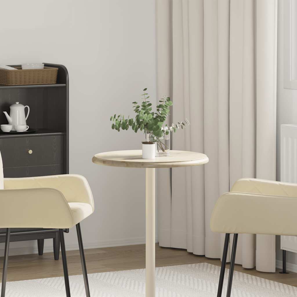 vidaXL Tafelblad Ø40x2,5 cm marmer crèmekleurig
