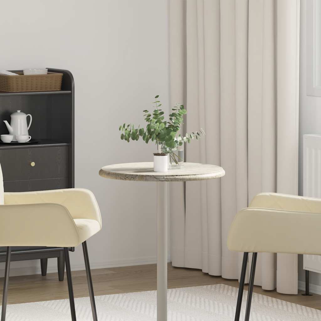 vidaXL Tafelblad Ø40x2,5 cm marmer crèmekleurig