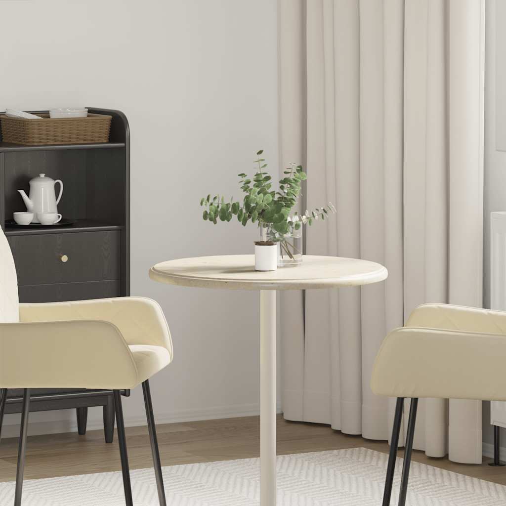 vidaXL Tafelblad Ø40x2,5 cm marmer crèmekleurig