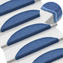 vidaXL Stair Mats 15 pcs 56x17x3 cm Anthracite Half Round