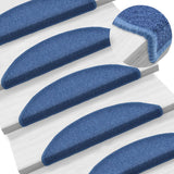 vidaXL Stair Mats 15 pcs 56x17x3 cm Anthracite Half Round