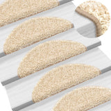 vidaXL Stair Mats 15 pcs 56x17x3 cm Grey Semi-circular