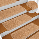 vidaXL Trapmatten 15 st 65x21x4 cm Grijs Rechthoekige Rand