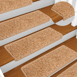 vidaXL Trapmatten 15 st 65x21x4 cm Grijs Rechthoekige Rand
