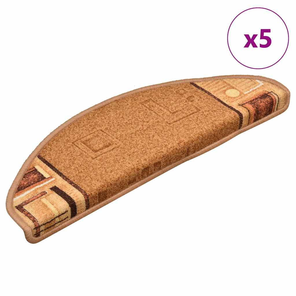 vidaXL Trapmatten zelfklevend 5 st 65x21x4 cm rouge