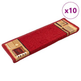 vidaXL Trapmatten zelfklevend 5 st 65x21x4 cm rouge