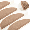 vidaXL Trapmatten 15 st 56x17x3 cm Grijs Halfrond