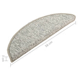 vidaXL Trapmatten 15 st 56x17x3 cm lichtgrijs