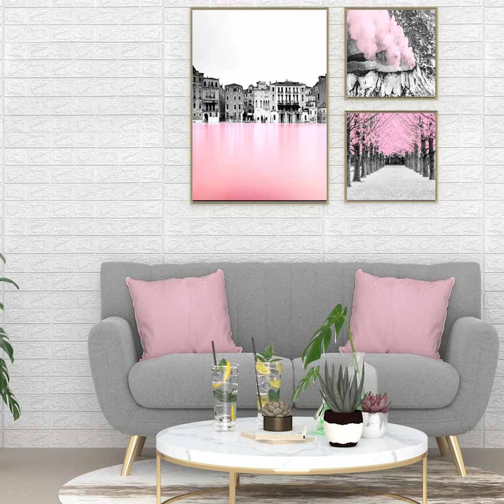 vidaXL 3D-behang zelfklevend 20 st bakstenen antracietkleurig