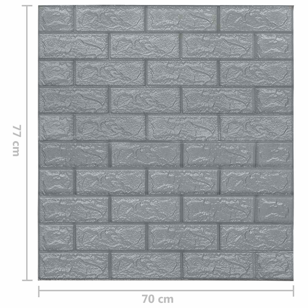vidaXL 3D-behang zelfklevend 20 st bakstenen antracietkleurig