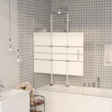 vidaXL Folding Shower Screen 100x140 cm ESG White
