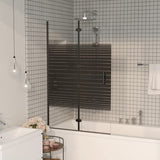 vidaXL Folding Shower Screen 80x140 cm black