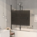 vidaXL Folding Shower Screen 80x140 cm black