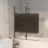 vidaXL Folding Shower Screen 80x140 cm black