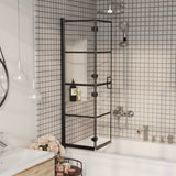 vidaXL Foldable Shower Screen 80x140 cm Black