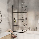 vidaXL Foldable Shower Screen 80x140 cm Black