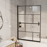 vidaXL Shower screen 80x140 cm ESG black