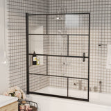 vidaXL Shower screen 80x140 cm ESG black