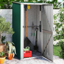 vidaXL Maison de jardin vert 118,5x97x209,5 cm Acier galvanisé
