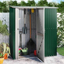 vidaXL Maison de jardin vert 180,5x97x209,5 cm Acier galvanisé