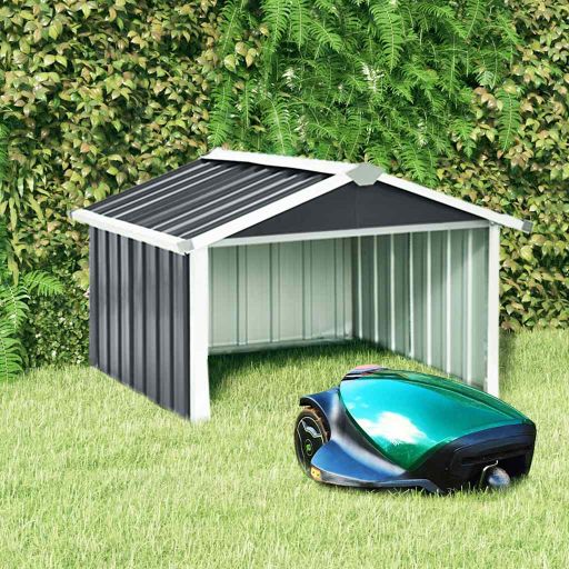 vidaXL Overkapping voor robotmaaier 92x97x63 cm staal groen