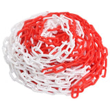 vidaXL Safety Chain 30 m Plastic Red and White