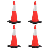 vidaXL Traffic Cones with Heavy Base 4 pcs Reflective 50 cm