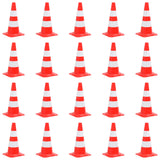 vidaXL Traffic Cone Reflective 50 cm Red and White 10 pcs