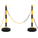 vidaXL Chain Post Set with Plastic Chain 10 m