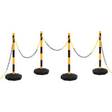 vidaXL Chain Post Set with Plastic Chain 10 m