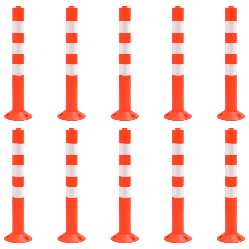 vidaXL Traffic Posts 75 cm Plastic 2 pcs