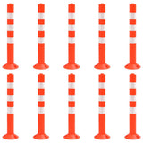 vidaXL Traffic Posts 75 cm Plastic 2 pcs
