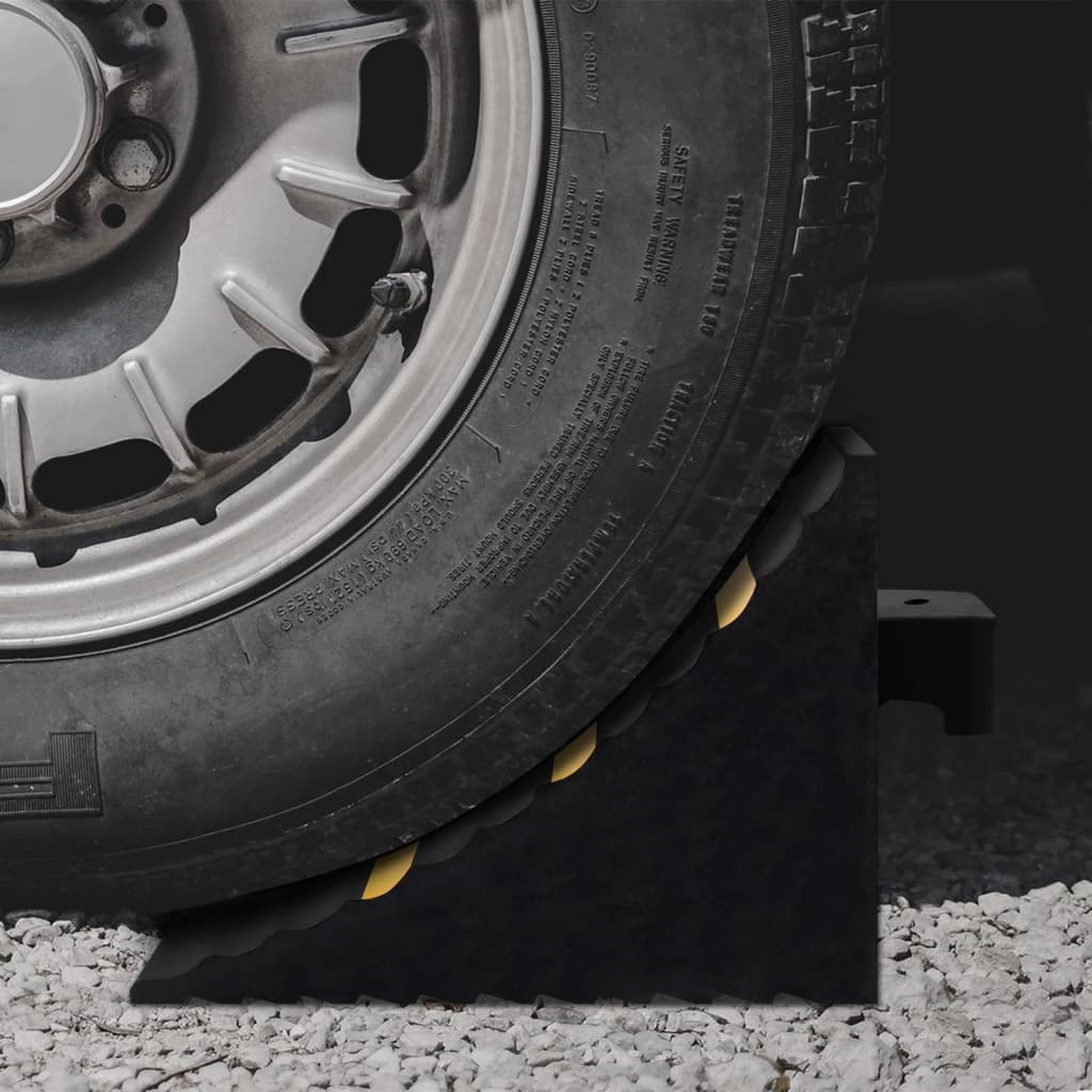 vidaXL Wheel Chocks 4 pcs 16x9x9 cm rubber