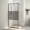 vidaXL Inloopdouchewand 80x195 cm ESG-verre transparent et noir