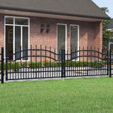 vidaXL Spear Top Garden Gate Black 103x75 cm Powder-Coated Steel