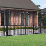 vidaXL Spear Top Garden Gate Black 103x75 cm Powder-Coated Steel