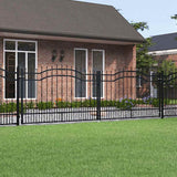 vidaXL Spear Top Garden Gate Black 103x75 cm Powder-Coated Steel